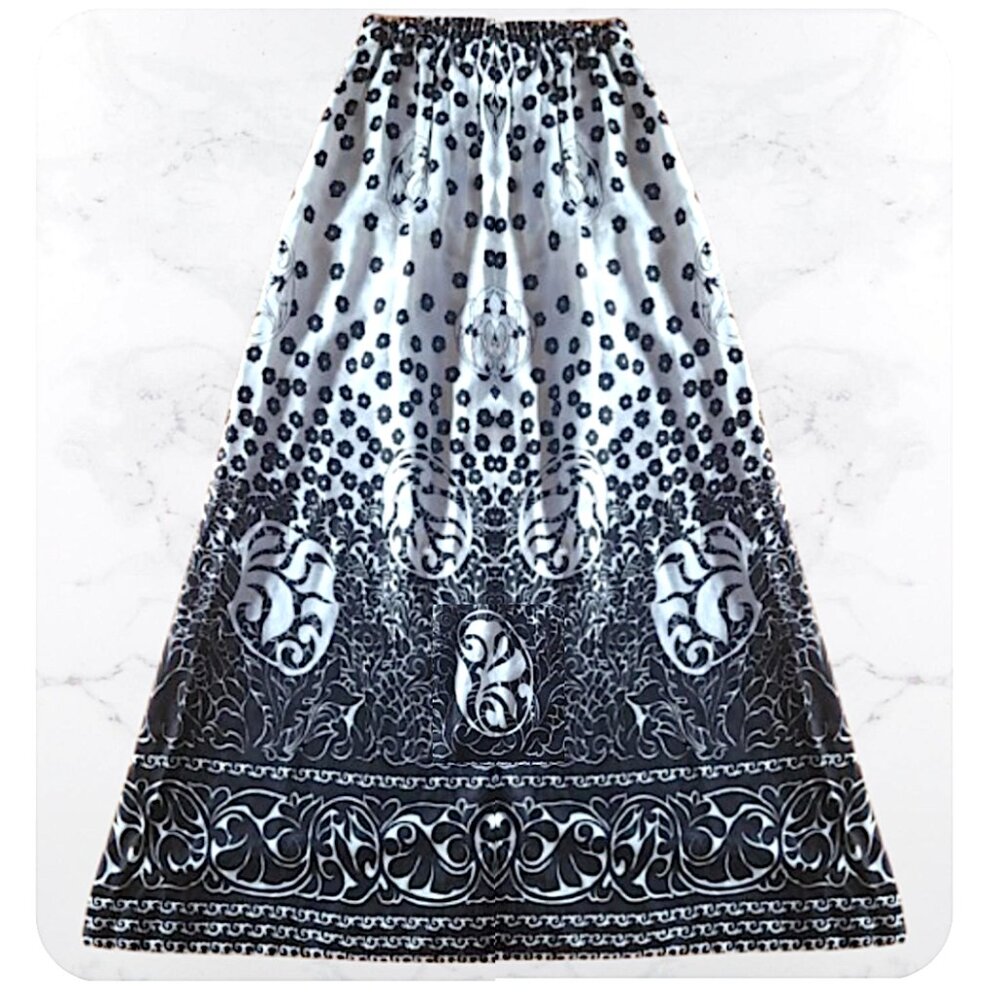 Boho Maxi Skirt Elastic Waist S/M